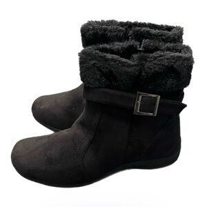 Y2K 10 Judith Women's Black Faux Fur-Lined Ankle Boots Winter Women’s Shoes